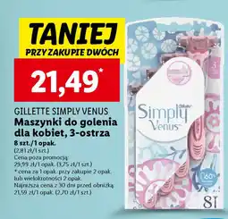 Lidl GILLETTE SIMPLY VENUS Maszynki do golenia dla kobiet, 3-ostrza 8 szt. oferta