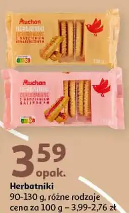 Auchan Herbatniki 90-130 g oferta