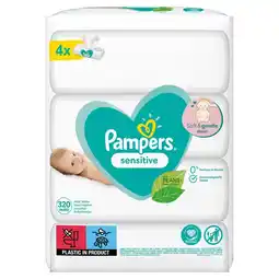 Kaufland Pampers Sensitive Chusteczki 4 opakowania = 320 chusteczek oferta