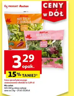 Auchan Mix sałat 120-140 g oferta