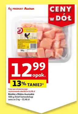 Auchan Kostka z fileta z kurczaka 400 g, Dział Samoobsługi oferta