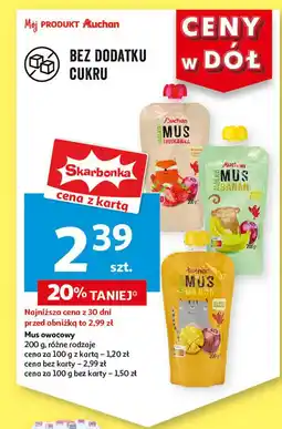 Auchan Mus owocowy 200 g oferta