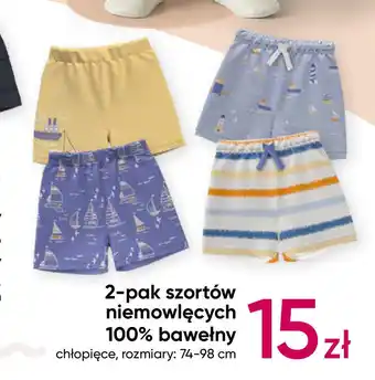 Pepco 2-pak szortów niemowlęcych 100% bawełny oferta