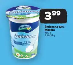 Netto Śmietana 12% Miletto 400 g oferta