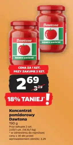Netto Koncentrat pomidorowy Dawtona 190 g oferta