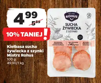 Netto Kiełbasa sucha żywiecka z szynki Mistrz Rohus oferta