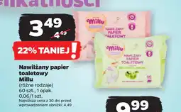 Netto Nawilżany papier toaletowy Millu oferta