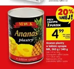 Twój Market MK Ananas plastry w lekkim syropie 565 g oferta