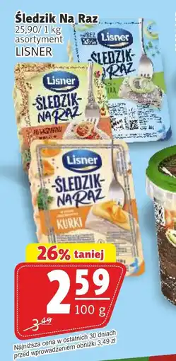 Prim Market Śledzik Na Raz LISNER 100g oferta