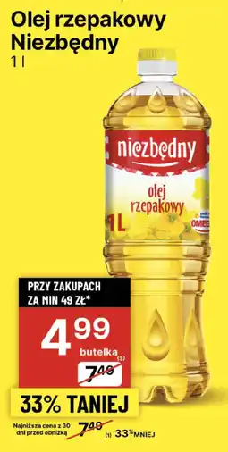 Delikatesy Centrum Olej rzepakowy Niezbędny 1 l oferta