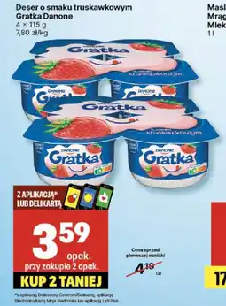 Delikatesy Centrum Deser o smaku truskawkowym Gratka Danone 4 x 115 g oferta