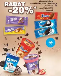 Carrefour Wszystkie lody marki Milka, Oreo, Daim 90-480 ml oferta