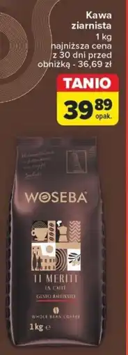 Carrefour Kawa ziarnista Woseba 1 kg oferta