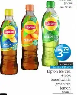 Specjał Lipton Ice Tea Sok brzoskwinia green tea lemon 500ml oferta