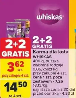 Carrefour Karma dla kota WHISKAS 400 g oferta