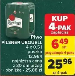 Carrefour Piwo PILSNER URQUELL 4x0,5l oferta