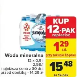 Carrefour Woda mineralna Staropolanka 12x0,5l oferta