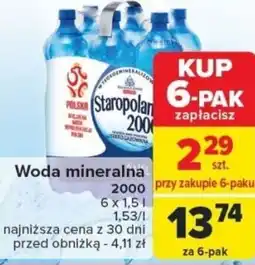 Carrefour Woda mineralna Staropolanka 2000 6x1,5l oferta