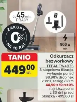 Carrefour Odkurzacz bezworkowy TEFAL TW4B36 oferta