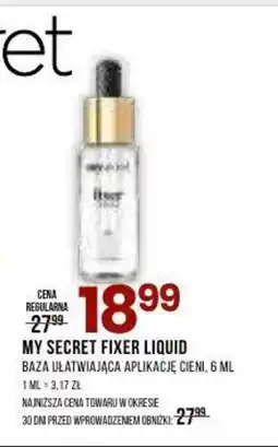 Drogerie Natura MY SECRET FIXER LIQUID BAZA UŁATWIAJĄCA APLIKACJĘ CIENI, 6 ML oferta