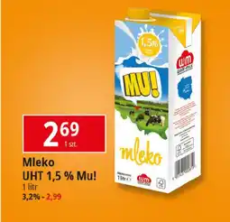 E.Leclerc Mleko UHT 1,5 % Mu! 1 l oferta