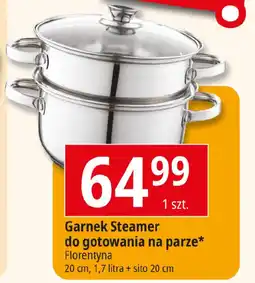 E.Leclerc Garnek Steamer do gotowania na parze Florentyna 20 cm, 1,7 litra + sito 20 cm oferta