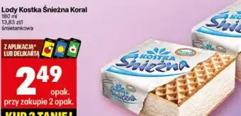 Delikatesy Centrum Lody Kostka Śnieżna Koral 180 ml oferta