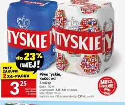 Twój Market Tyskie Piwo 4x500 ml 2 rodzaje oferta