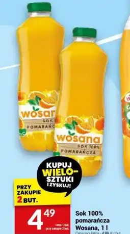 Twój Market Sok 100% pomarańczy Wosana 1 l oferta