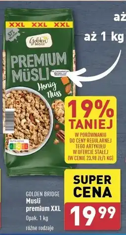 ALDI Musli orzechowe GOLDEN BRIDGE oferta