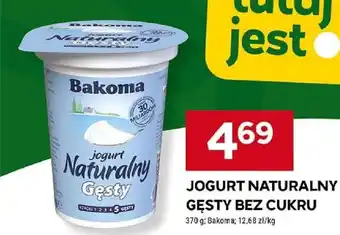 Stokrotka JOGURT NATURALNY GĘSTY BEZ CUKRU 370 g; Bakoma oferta