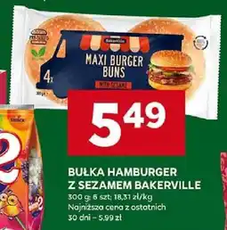 Stokrotka BUŁKA HAMBURGER Z SEZAMEM BAKERVILLE 300 G oferta