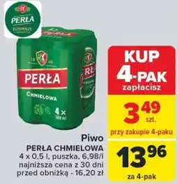 Carrefour Piwo PERŁA CHMIELOWA 4 x 0,5 l oferta