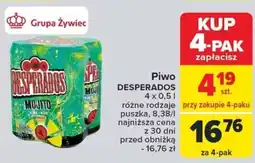 Carrefour Piwo DESPERADOS 4 x 0,5 l oferta