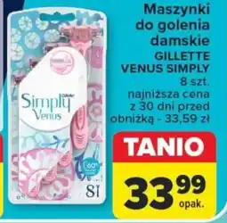 Carrefour Maszynki do golenia damskie GILLETTE VENUS SIMPLY 8 szt. oferta