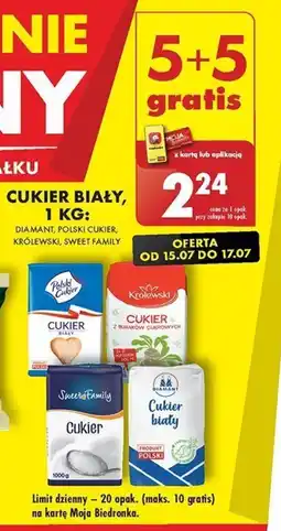 Biedronka CUKIER BIAŁY, 1 KG oferta