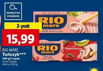 Lidl Tuńczyk w oliwie z oliwek z papryką chili Rio mare 240 g oferta