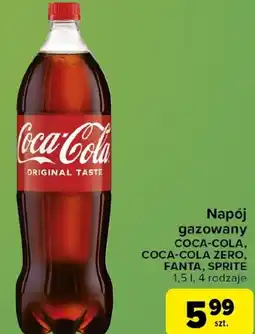 Globi Napój gazowany Coca-Cola, Coca-Cola Zero, Fanta, Sprite 1,5l oferta