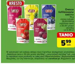 Carrefour Owoce liofilizowane Kresto oferta