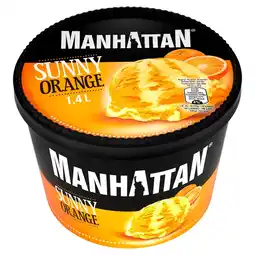 Carrefour Manhattan Lody z serkiem twarogowym i lody pomarańczowe 1400 ml oferta