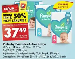 Biedronka Pieluchy Pampers Active Baby 32-54szt oferta