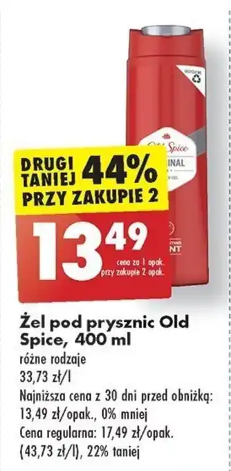 Biedronka Żel pod prysznic Old Spice, 400 ml oferta