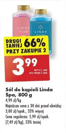 Biedronka Sól do kąpieli Linda Spa, 800 g oferta