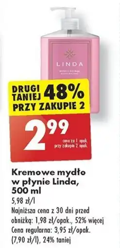 Biedronka Kremowe mydło w płynie Linda, 500 ml oferta