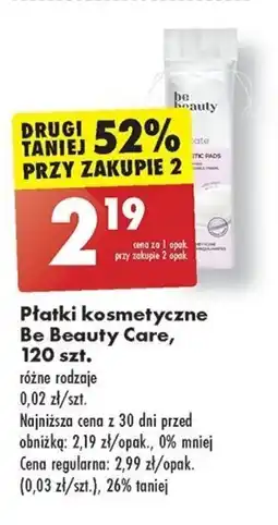 Biedronka Płatki kosmetyczne Be Beauty Care, 120szt oferta