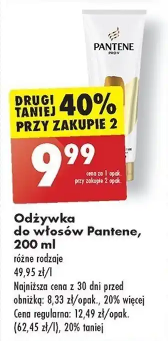 Biedronka Odżywka do włosów Pantene, 200 ml oferta