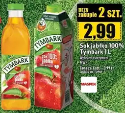 Topaz Tymbark Sok jabłko 100% 1L oferta