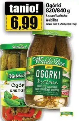 Topaz WaldiBen Ogórki kiszone/kartuskie 820/840 g oferta