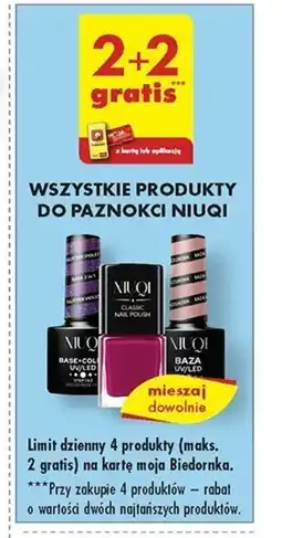 Biedronka WSZYSTKIE PRODUKTY DO PAZNOKCI NIUQI oferta