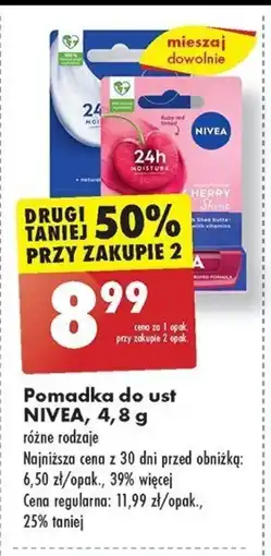 Biedronka Pomadka do ust NIVEA, 4,8 g oferta